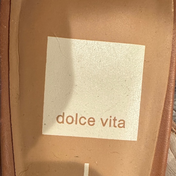 Dolce Vita Tan and Black Spotted Mules - Picture 2 of 3